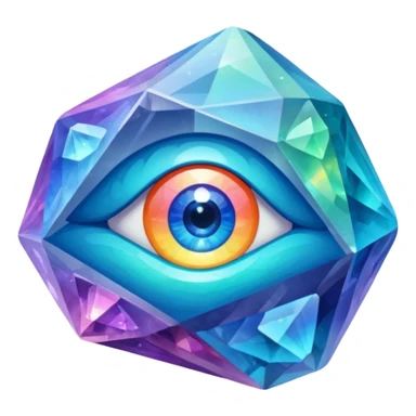 colorful minerals with eyes sticker