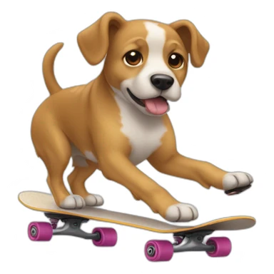 dog legs rolling on skate sticker