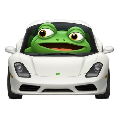 pepe the frog in a sports car sticker