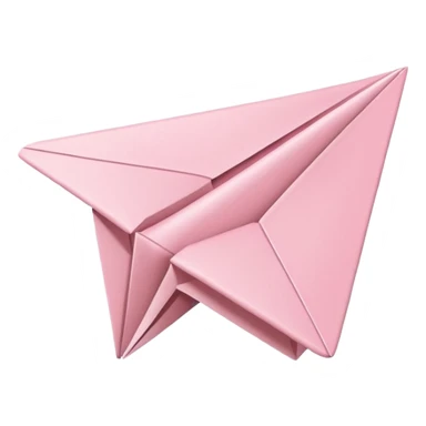 pastel pink paper plane icon for Telegram in iOS Apple emoji style sticker