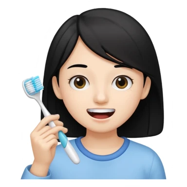 Brossé  teeth BLACK S sticker