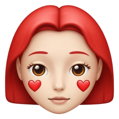 Heart face sticker