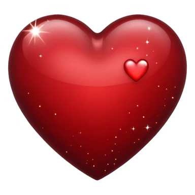 dark red sparkly heart sticker