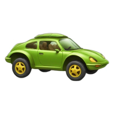 voiture sur tortue sticker