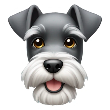Mini Schnauzer cute face  sticker