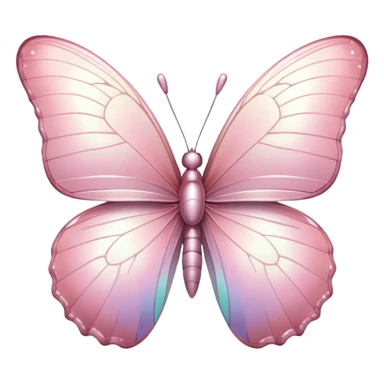 Light pink pearlescent butterfly sticker