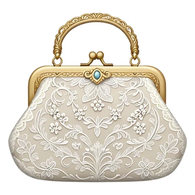 white lace purse sticker