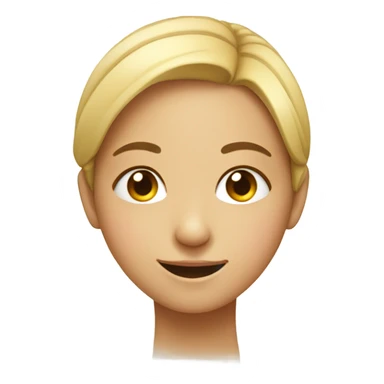 a girl smiling with one eye squinted and the other open sticker