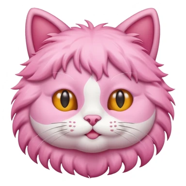 a cute pink cat icon sticker