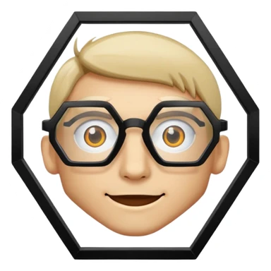 hexagon glasses sticker