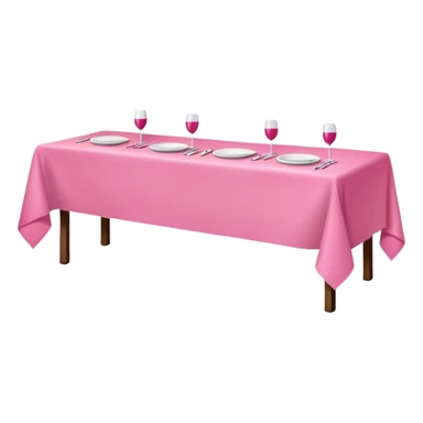 long table with pink table cloth  sticker