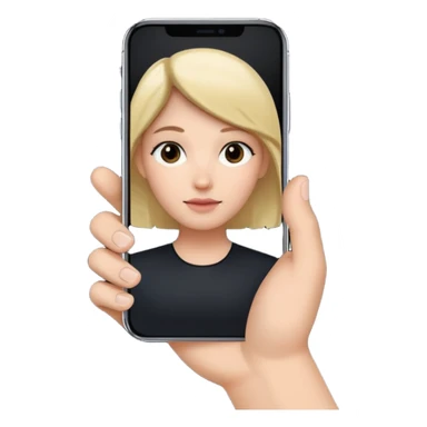 one hand showing iphone 17 pro with black screen, only hand and phone sticker