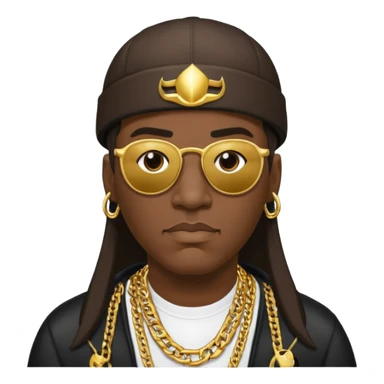 Kool Moe Dee, Rapper (b.1962) with dark brown hair sticker