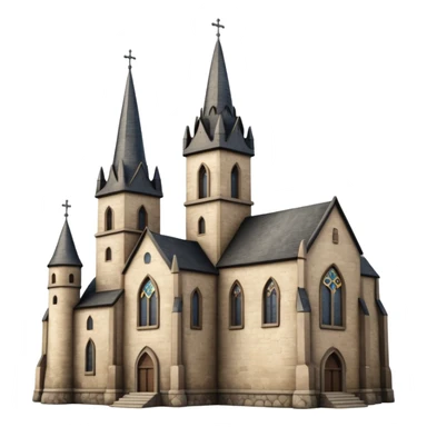 church with turret castle spire sticker