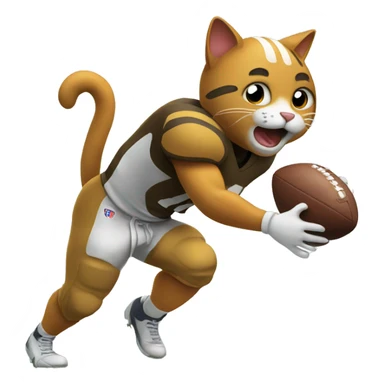 #11 cat playing football sticker