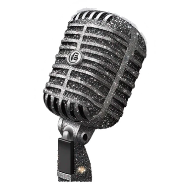 Sparkly microphone sticker