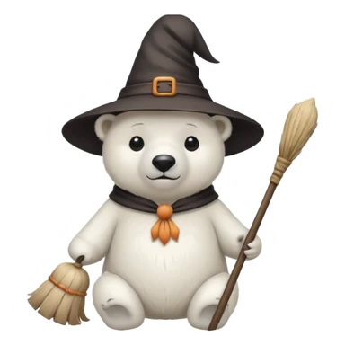 polarbear in role witch sticker
