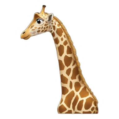 Chat sur une girafe sticker