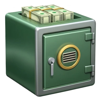 Money safe with money sticker