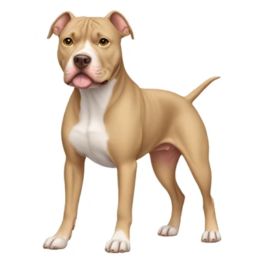 Beige pitbull full body sticker