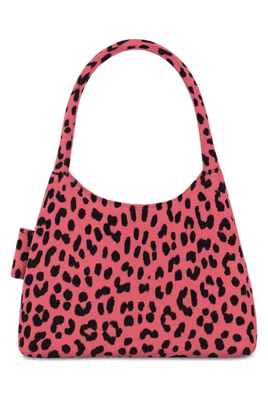 Pink leopard bag, remove background sticker