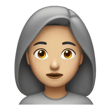 una mujer blanca triste sticker
