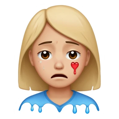 cry from the bottom of their hearts, with the broken heart emoji sticker