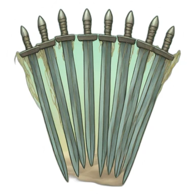 Ten of swords tarot card sticker