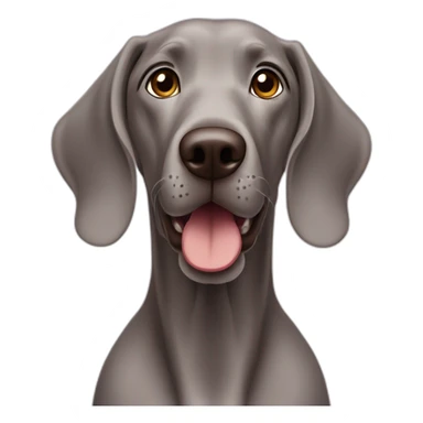 weimaraner surprising face sticker