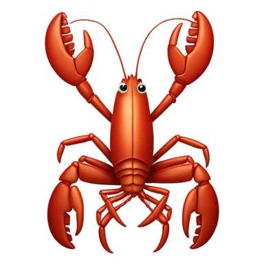 A lobster making a heart with his hands sticker