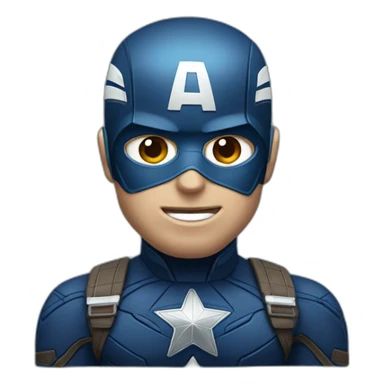 Captain America with face mask sticker