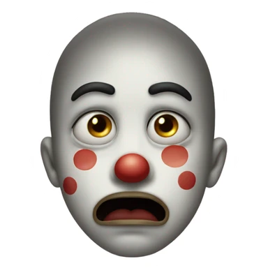 a clown crying with visible tears sticker