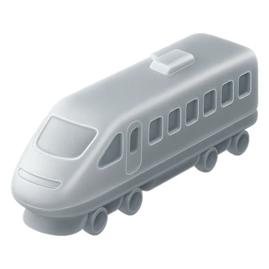 modern white train, matte glass style, minimalist sticker