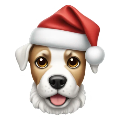 Preppy Santa dog sticker