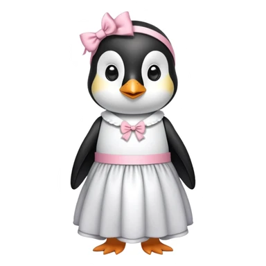 Pinguin das sich als Mädchen verkleidet sticker