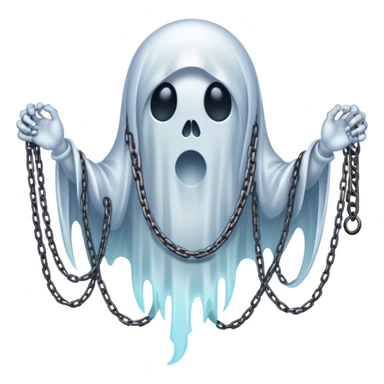 ghostly specter with chains sticker