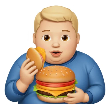 Fat Boy with burger tower sticker