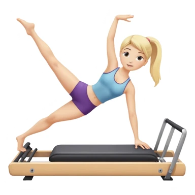 blonde girl pilates sticker