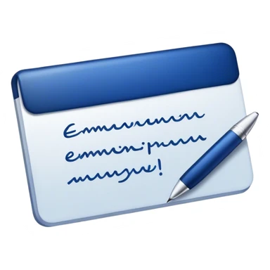 dark blue writing sticker