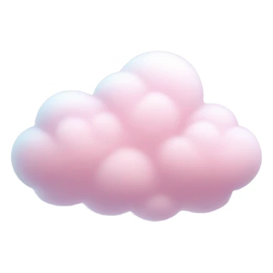 Pink cloud with snow and snowflakes falling underneath  sticker