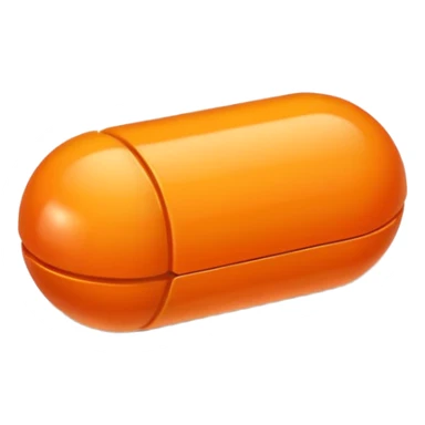 small orange pill  sticker
