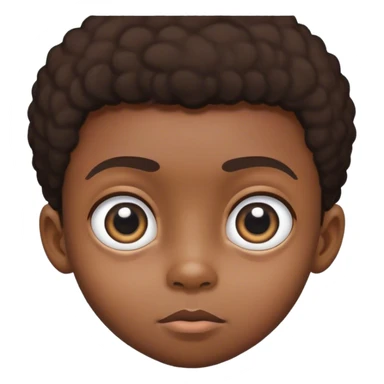 Big eyed big head black boy sticker
