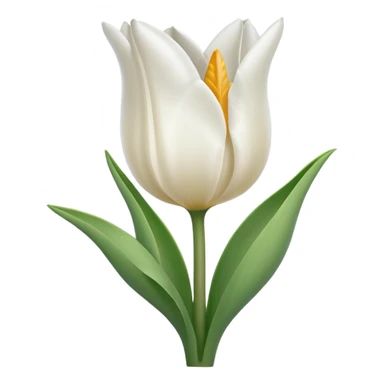 White tulip sticker