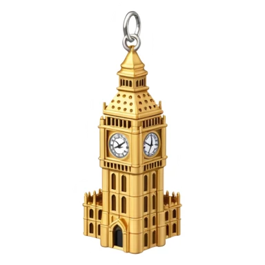 A miniature Big Ben tower charm with golden details



 sticker