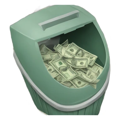money thrown in the trash sticker