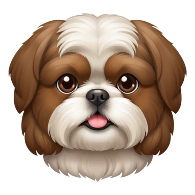 brown shih tzu sticker