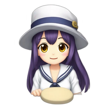 hanako toilet bound yokai hat sailor hat anime sticker