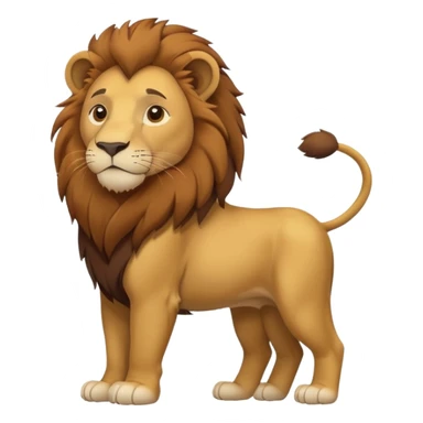 FULL BODY panthera leo male style wild, full flat  cute side profile design in 3d soft l centered composition cartoon style128x128 pixels
1 tail sticker