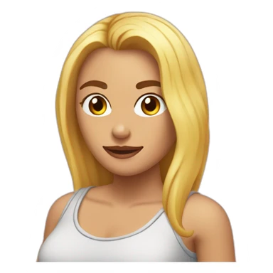 chica rubia tapandose la cara con las manos sticker