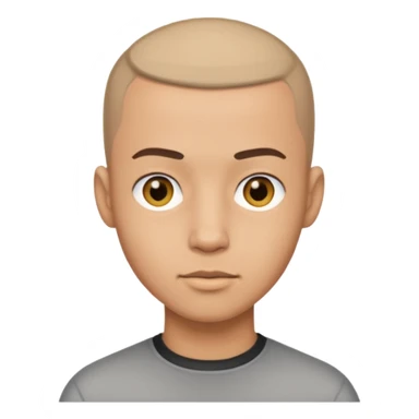 light skin man with buzzcut  sticker